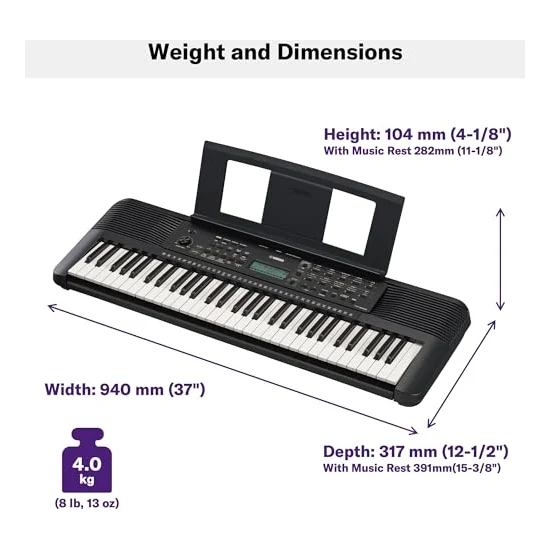 Autre vue du Clavier arrangeur Yamaha PSR-E283