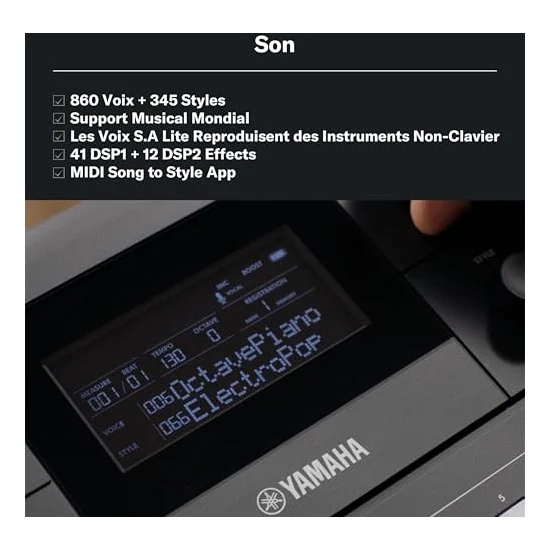 Autre vue du Clavier arrangeur Yamaha PSR-E483