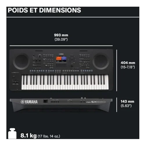 Autre vue du Clavier arrangeur Yamaha PSR-SX620