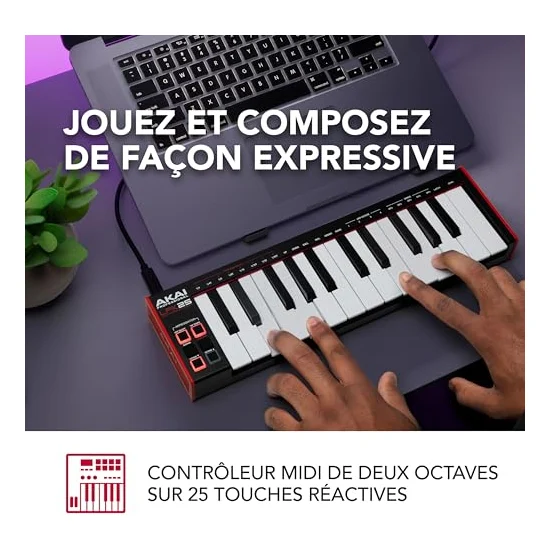 Autre vue du Clavier maître MIDI Akai Professional LPK25 MK2
