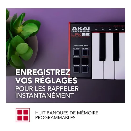 Autre vue du Clavier maître MIDI Akai Professional LPK25 MK2