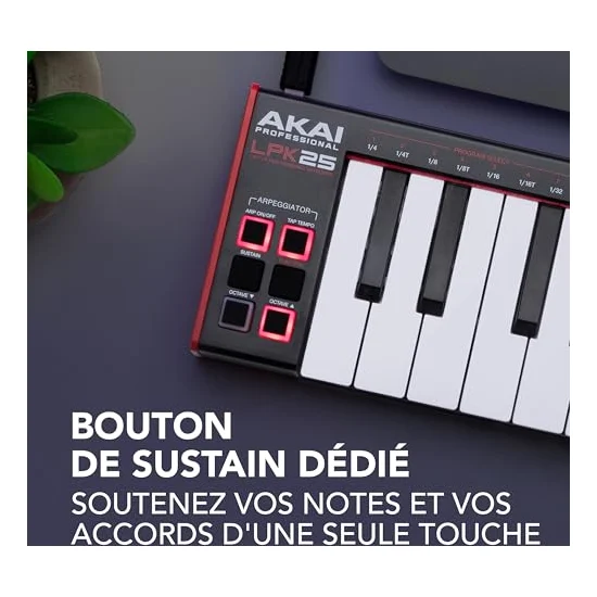 Autre vue du Clavier maître MIDI Akai Professional LPK25 MK2