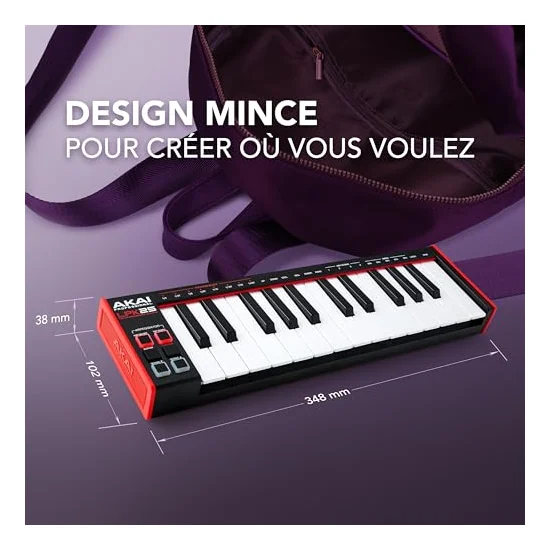 Autre vue du Clavier maître MIDI Akai Professional LPK25 MK2
