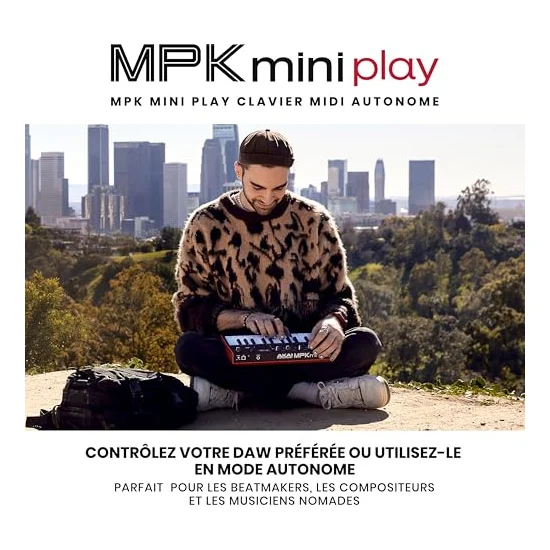 Autre vue du Clavier maître MIDI Akai Professional MPK Mini Play MK3