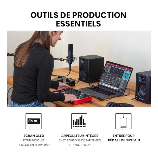 Autre vue du Clavier maître MIDI Akai Professional MPK Mini Play MK3