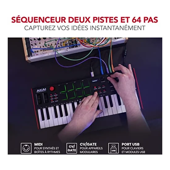 Autre vue du Clavier maître MIDI Akai Professional MPK Mini Plus