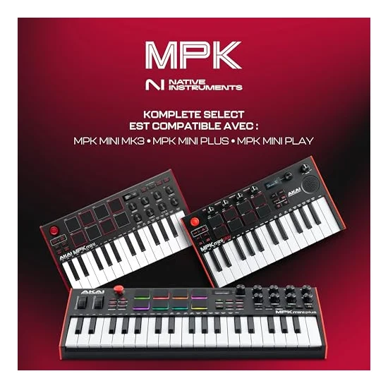 Autre vue du Clavier maître MIDI Akai Professional MPK Mini Plus