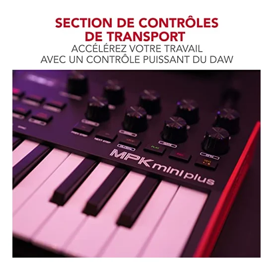 Autre vue du Clavier maître MIDI Akai Professional MPK Mini Plus