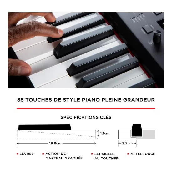 Autre vue du Clavier maître MIDI M-Audio Hammer 88 Pro