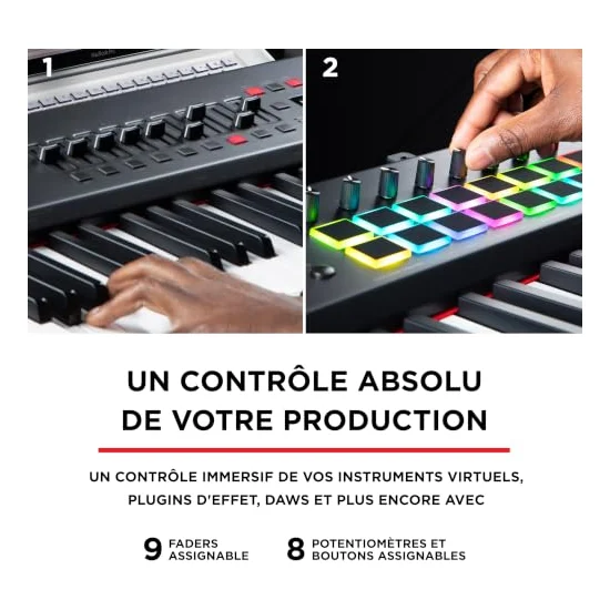 Autre vue du Clavier maître MIDI M-Audio Hammer 88 Pro