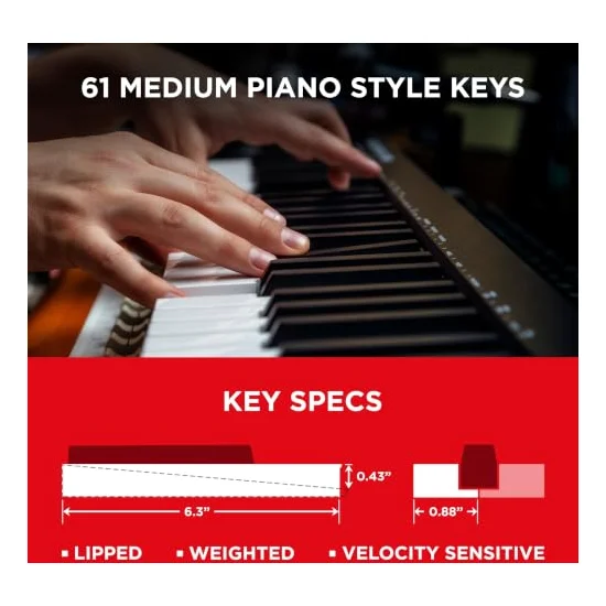 Autre vue du Clavier maître MIDI M-Audio Keystation 61 MK3