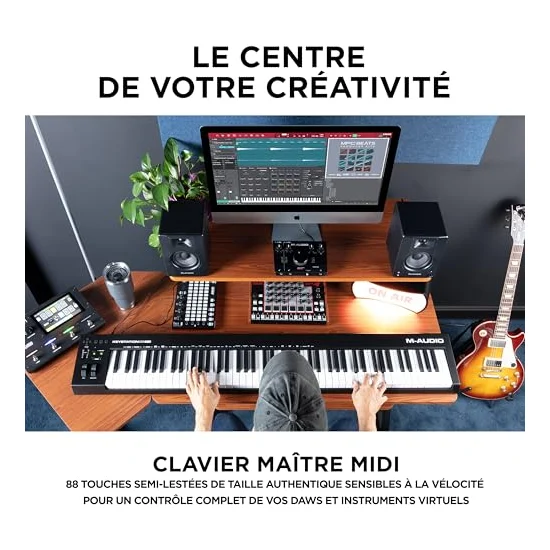 Autre vue du Clavier maître MIDI M-Audio Keystation 88 MK3