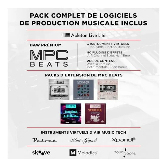 Autre vue du Clavier maître MIDI M-Audio Keystation 88 MK3