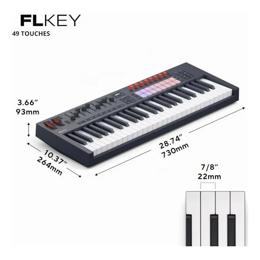 Autre vue du Clavier maître MIDI Novation FLkey 2 49