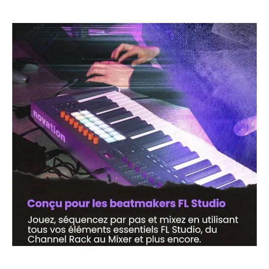 Autre vue du Clavier maître MIDI Novation FLkey 2 49