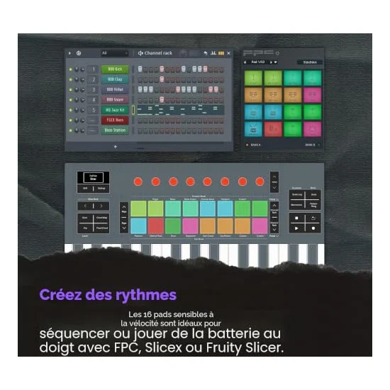Autre vue du Clavier maître MIDI Novation FLkey 2 49