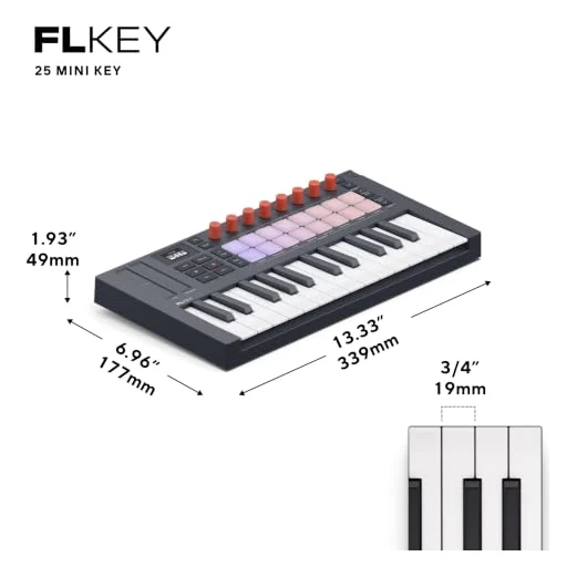 Autre vue du Clavier maître MIDI Novation FLkey 2 Mini