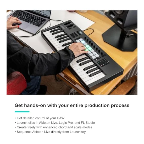 Autre vue du Clavier maître MIDI Novation Launchkey 37 MK4