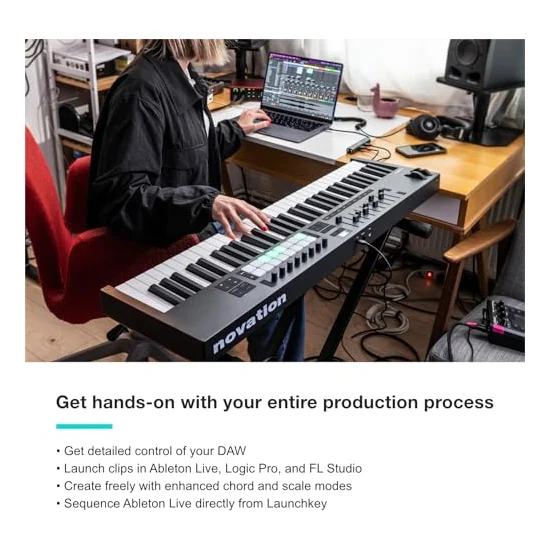 Autre vue du Clavier maître MIDI Novation Launchkey 61 MK4
