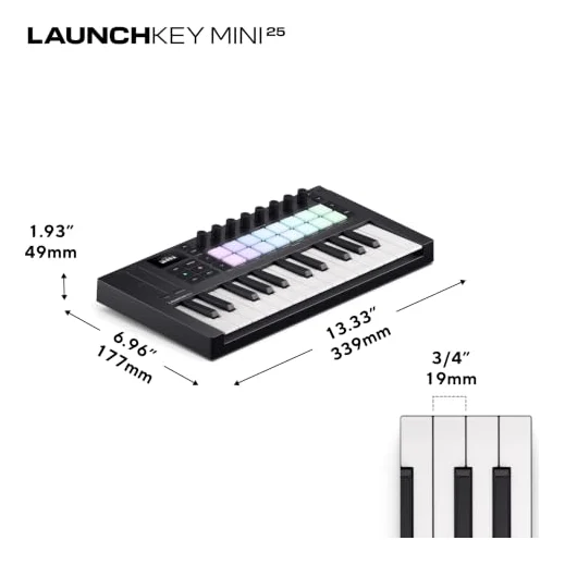 Autre vue du Clavier maître MIDI Novation Launchkey Mini 25 MK4