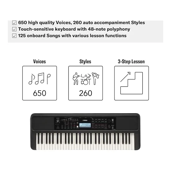 Autre vue du Clavier arrangeur Yamaha PSR-E383