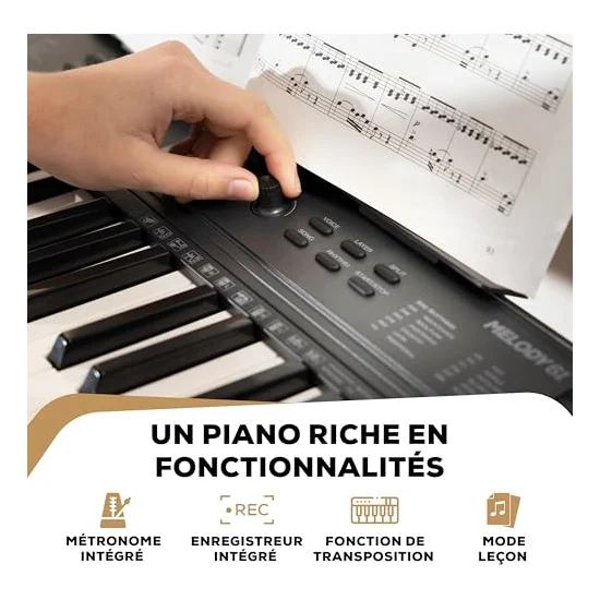 Autre vue du Clavier arrangeur Alesis Melody 61 MK4