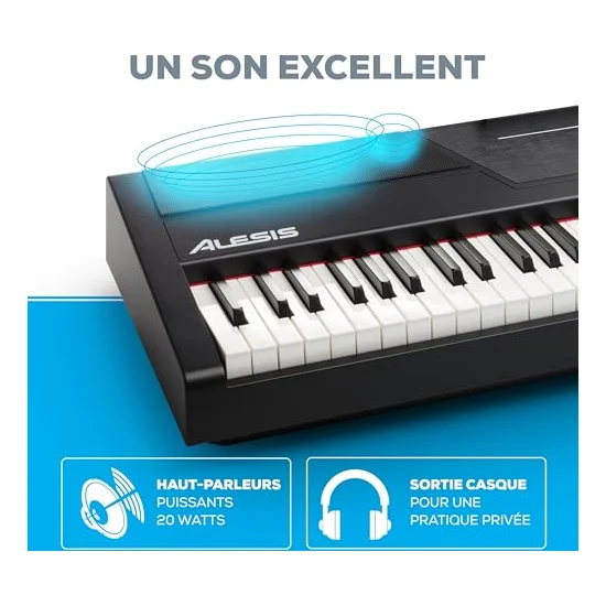 Autre vue du Piano numérique portable Alesis Recital Pro