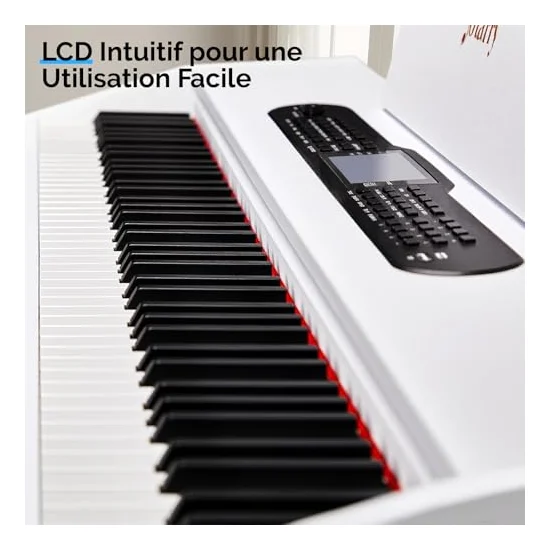Autre vue du Piano numérique à meuble Bonnlo 88 touches pondérées