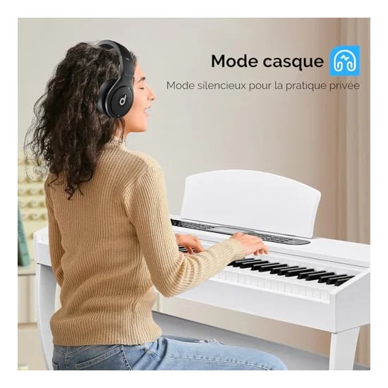 Autre vue du Piano numérique à meuble Bonnlo 88 touches pondérées