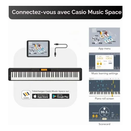 Autre vue du Piano numérique portable Casio CDP-S360