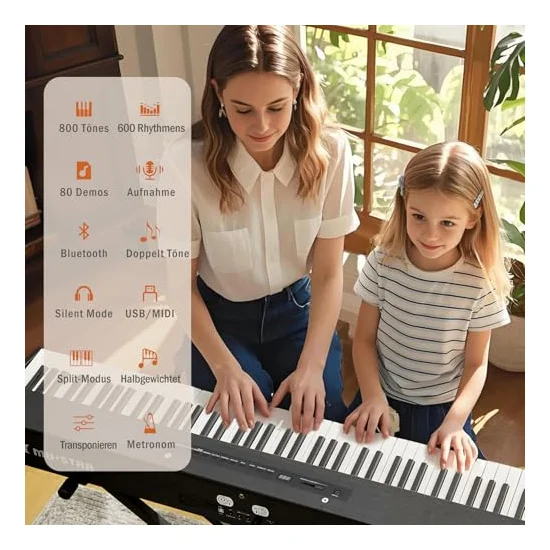 Autre vue du Piano numérique portable Mustar 88 touches