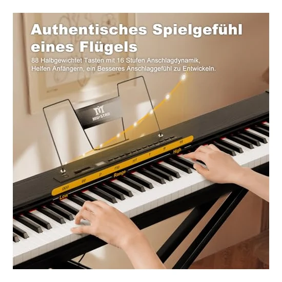 Autre vue du Piano numérique portable Mustar 88 touches