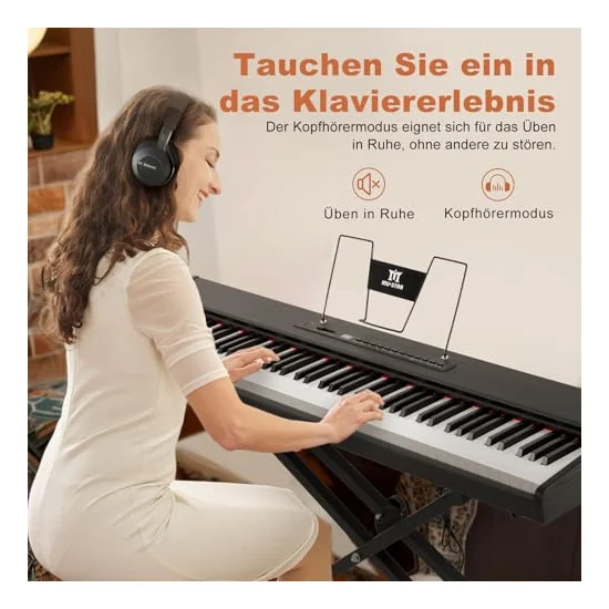 Autre vue du Piano numérique portable Mustar 88 touches