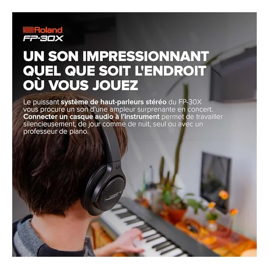 Autre vue du Piano numérique portable Roland FP-30X