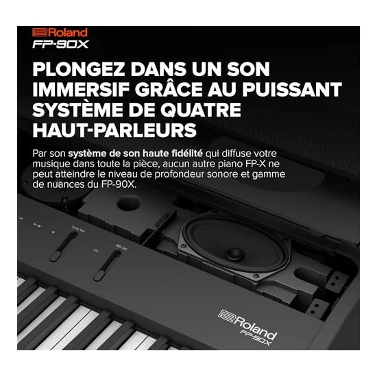 Autre vue du Piano numérique portable Roland FP-90X