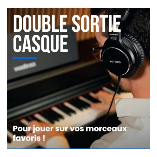 Autre vue du Piano numérique à meuble Woodbrass DP2 MK2