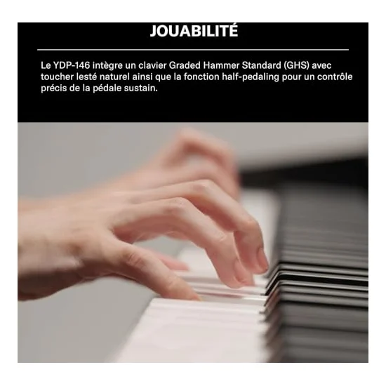 Autre vue du Piano numérique à meuble Yamaha Arius YDP-146