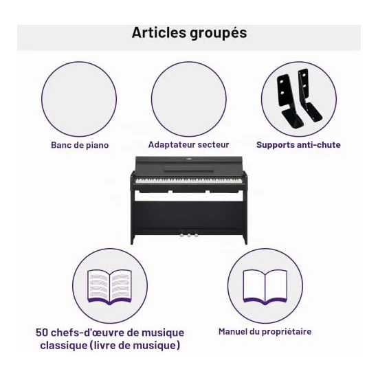 Autre vue du Piano numérique à meuble Yamaha Arius YDP-S35