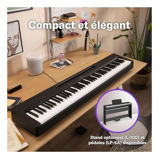 Autre vue du Piano numérique portable Yamaha P-145BT