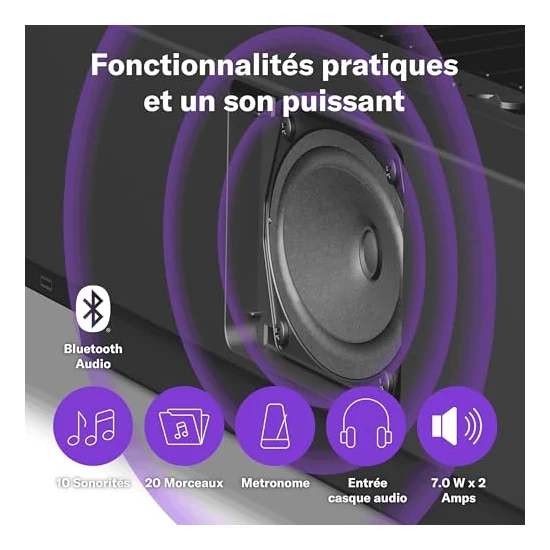 Autre vue du Piano numérique portable Yamaha P-145BT