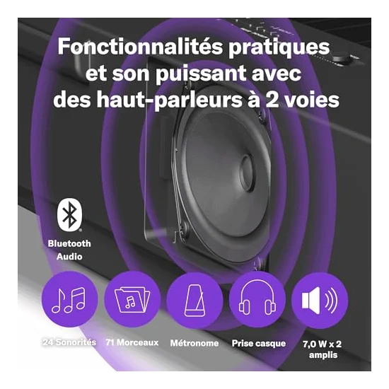Autre vue du Piano numérique portable Yamaha P-225