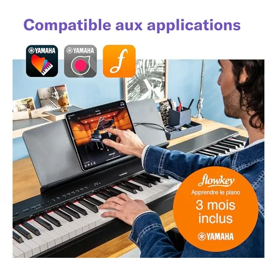 Autre vue du Piano numérique portable Yamaha P-225