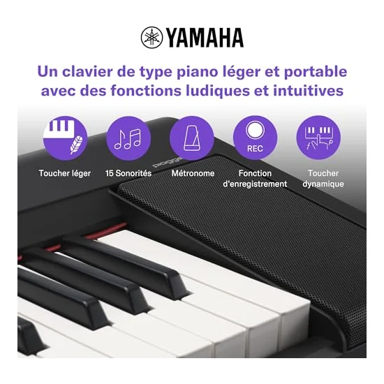 Autre vue du Piano numérique portable Yamaha Piaggero NP-15