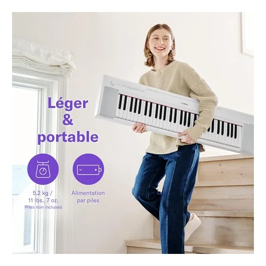 Autre vue du Piano numérique portable Yamaha Piaggero NP-15