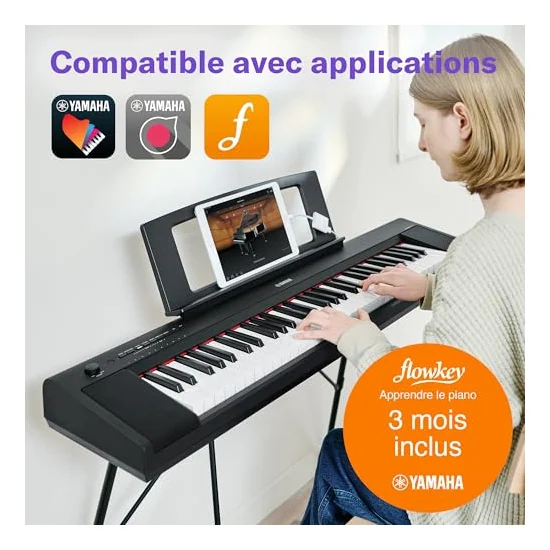 Autre vue du Piano numérique portable Yamaha Piaggero NP-15