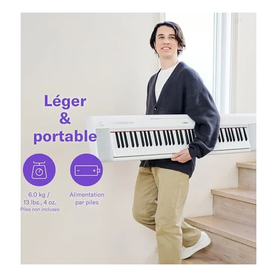 Autre vue du Piano numérique portable Yamaha Piaggero NP-35
